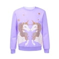 thumbnail image 1 of YEAHDOR Kids Girls Long Sleeves Glittering Cartoon Horse Print Sweatshirt Tops, 1 of 6