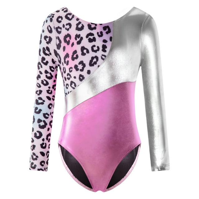 Icostumes Kids Long Sleeve Metallic Unitards Stirrups Girls Dance Gymnastics Spa Icostumes Kids Long Sleeve Metallic Unitards Stirrups Girls Dance Gymnastics Spa