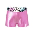 thumbnail image 1 of YEAHDOR Kids Girls Skating Board Shorts Printed Wide Waistband Gymnastics Dance Shorts Pink Leopard 6, 1 of 5