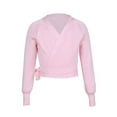 thumbnail image 1 of YEAHDOR Kids Little Girls Ballet Knit Wrap Sweater Long Sleeve Warm-up Cardigan Pink 9-10, 1 of 7