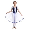 thumbnail image 1 of YEAHDOR Little Girls Lacework Bubble Sleeves Ballet Leotard Dress Velvet Bodice Halloween Princess Cosplay Costume, 1 of 7
