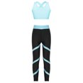 thumbnail image 1 of YEAHDOR Teens Girls 2Pcs Activewear Set Active Sleeveless Crop Top with Leggings Pants Gym Dance Suit Light Blue 10, 1 of 7