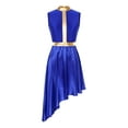 thumbnail image 1 of YEAHDOR Womens Ballet Lyrical Dance Dress Asymmetrical Hem Stage Performance Costume Worship Praise Dress Royal Blue M, 1 of 7