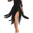 thumbnail image 1 of YEAHDOR Womens Chiffon Asymmetrical Long Dance Skirt Swing Belly Dance Costume, 1 of 5