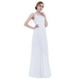 thumbnail image 1 of YEAHDOR Womens Chiffon Embroidered Bridesmaid Dress Satin Sleeveless Evening Prom Gown U Back Maxi Dress, 1 of 6