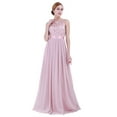 thumbnail image 1 of YEAHDOR Womens Chiffon Embroidered Bridesmaid Dress Satin Sleeveless Evening Prom Gown U Back Maxi Dress, 1 of 6