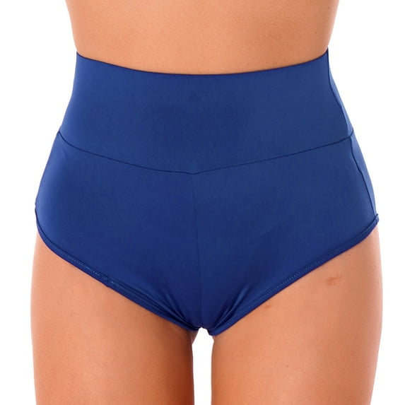 YEAHDOR Womens High Waist Fitness Yoga Shorts High Waist Stretchy Tight Shorts Gym Dance Booty Shorts Royal Blue 5XL