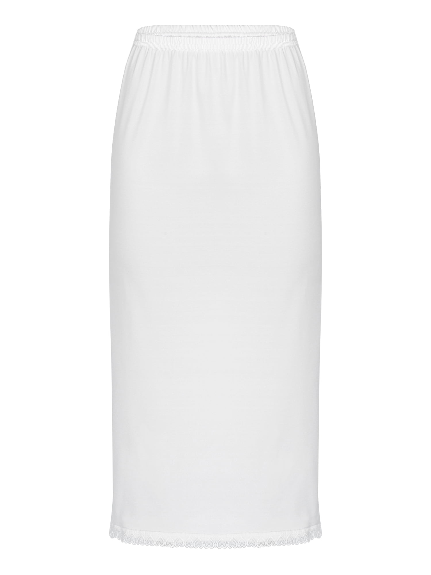 YEAHDOR Womens Petticoat Underskirt Lace Trim ALine Underskirt High Waist Commuter Office Half