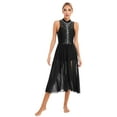 thumbnail image 1 of YEAHDOR Womens Rhinestones Mesh Dress Lyrical Dance Costume Modern Contemporary Dancewear, 1 of 7