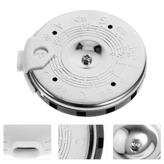 YEAHIBABY 1Pcs Silver Round Guitar Pitch Pipe for Musicians Performance