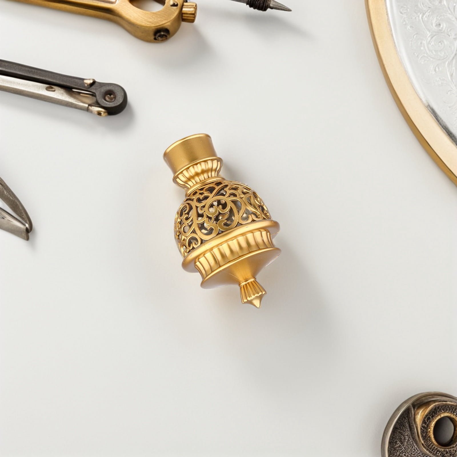 YEAHIBABY 6Pcs Golden Decorative Curtain Rod End Caps for Living Room ...