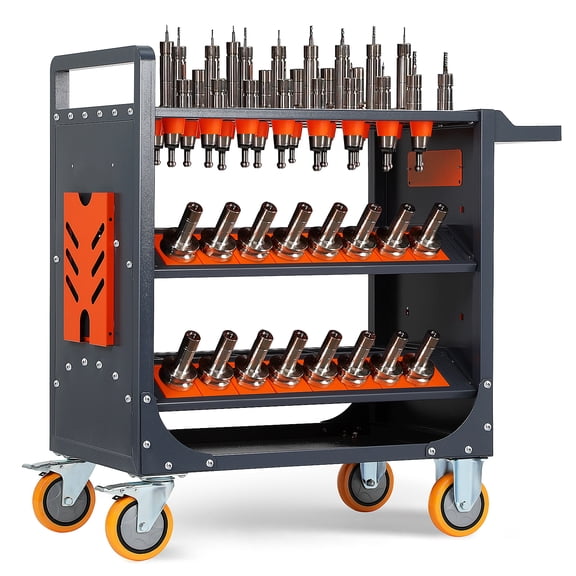 YEAHIBABY CNC Tool Organizers Service Carts, Large Capacity CNC Tool Holder Storage Cart, CNC Trolley is Suitable for Warehouses Mechanic Factory Garage