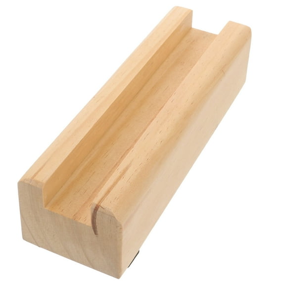 YEAHIBABY Light Brown Wooden Floor Mirror Stand Base for Full Length Mirrors and Frames