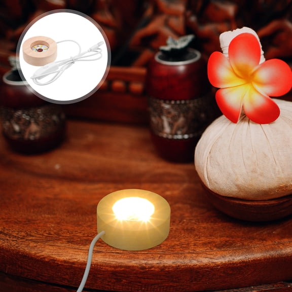 YEAHIBABY Nightlight Base Crystal Balls Base Intricate Design Assorted Color 1Pcs