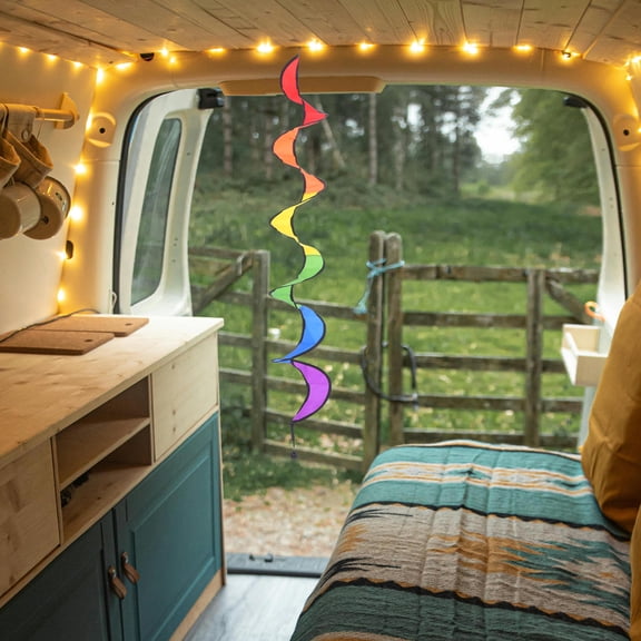 YEAHIBABY Lawn Decorations Outdoor Wind Spinner Nylon Multi 1Pcs Camping Campers