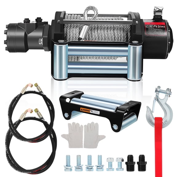 YEAHIBABY Professional Grade Hydraulic Winch for Outdoor Vehicle Recovery and Trailer