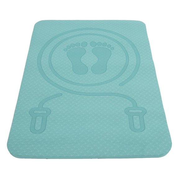 YEAHIBABY Green Tpe Portable Workout Mat Comfortable Non Slip Jump Rope Mat for Home Exercise