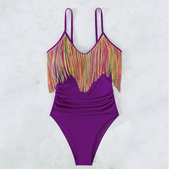 YEAHITCH 1 Piece Swimsuit,Juniors Swimsuit,Clearance Swimsuit,One-Piece,Off-the-Shoulder,High WaistPurple,M