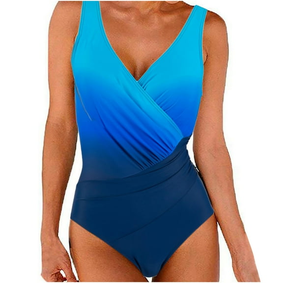 YEAHITCH 1 Piece Swimsuit,New Swimwear,Swimwear Sale,One-Piece,High WaistBlue,S (US:4)