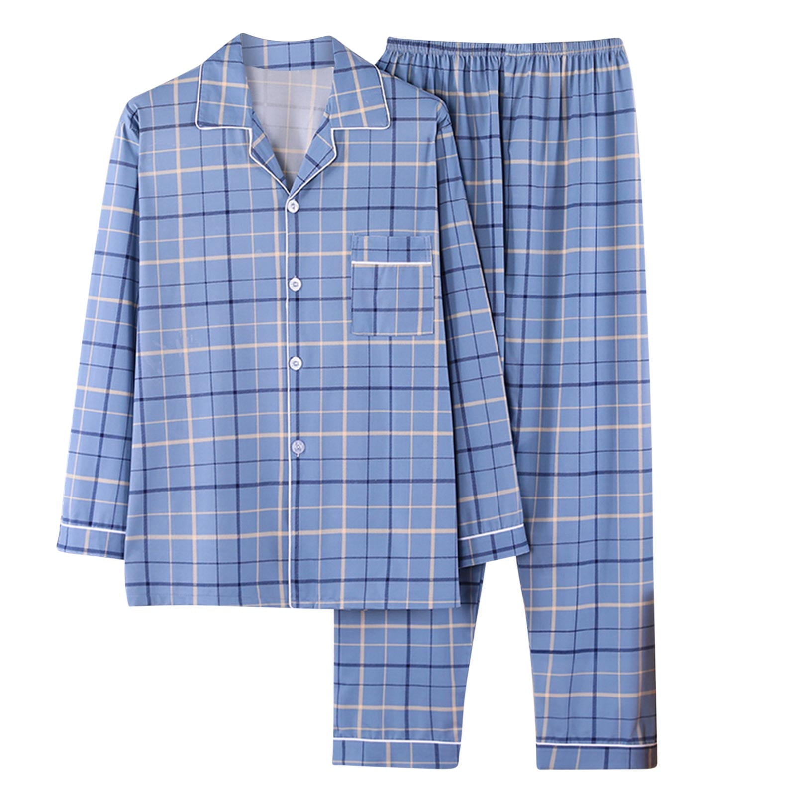 Hanes Men s and Big Men s Short Sleeve Top and Shorts Woven Pajama Set Sizes S 5XL Walmart