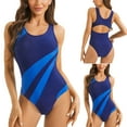 thumbnail image 1 of YEAHITCH Bodysuit Swimsuit,New Swimwear,Swimwear Sale,One-Piece,Low WaistDark Blue,XL (US:10), 1 of 1