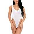 thumbnail image 1 of YEAHITCH Bodysuit Swimsuit,New Swimwear,Swimwear Sale,One-Piece,Off-the-Shoulder,High WaistWhite,One Size, 1 of 1