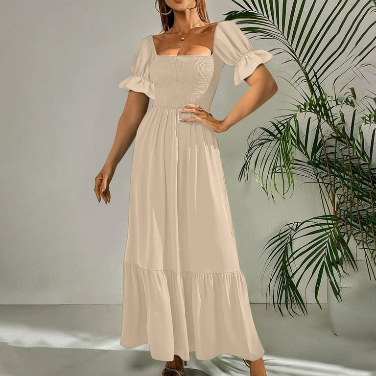 YEAHITCH Cute Summer Dresses For Women Round Neck Womens Shirt