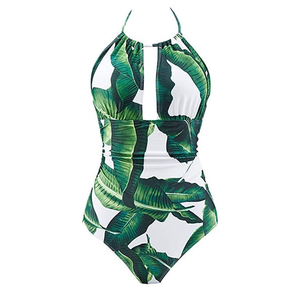 YEAHITCH Halter Swimsuit,Juniors Swimsuit,Clearance Swimsuit,Hybrids,Off-the-Shoulder,Mid WaistGreen,M