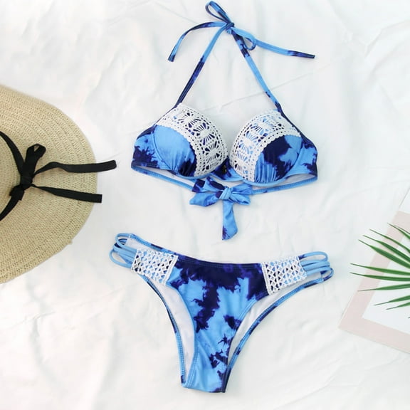 YEAHITCH New Swimwear,Juniors Swimsuit,Clearance Swimsuit,Two-Piece Sets,High WaistBlue,S (US:8)