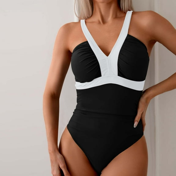 YEAHITCH Womens Swimsuit,New Swimwear,Swimwear Sale,One-Piece,High WaistBlack,XL