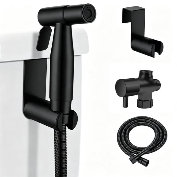 YEAHOME Handheld Bidet Sprayer, Bidet Attachment for Toilet, Adjustable Water Pressure, Stainless Steel Jet Spray Kit with Bidet Hose - Feminine Wash, Baby Wash, Diaper Cleaning