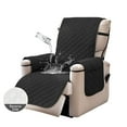 thumbnail image 1 of YEAHOME Recliner Sofa Slipcover Reversible Sofa Cover Water Resistant Couch Cover Furniture Protector with Elastic Straps for Pets Kids Children Dog Cat, Black, 1 of 6