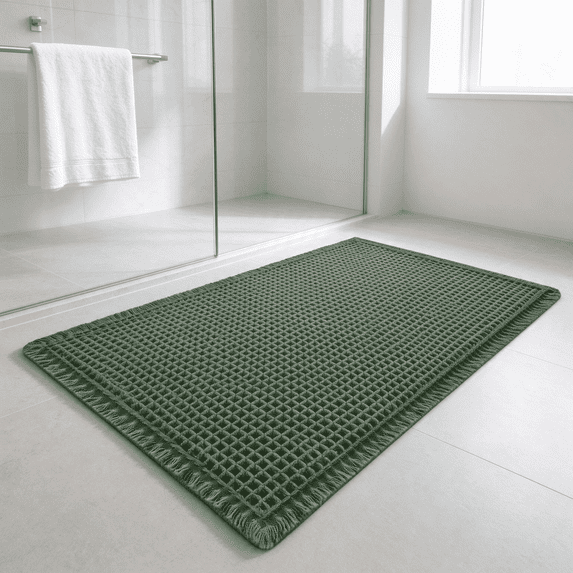 Prisma Soft Machine YEAHOME Waffle Bath Mat, Super Soft Absorbent Bathroom Rug, Quick Dry ...