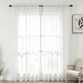 thumbnail image 1 of YEAHOME White Sheer Curtains 85 inches Long 2 Panels Set, Sheer Curtains for Living Room/Bedroom, Rod Pocket Voile Sheer Panel Drapes, 2pcs, Each 52" Width x 85" Long, 1 of 9