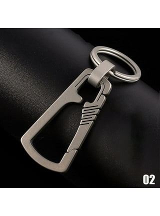 HOT! Titanium EDC Alloys Heavy Duty Carabiner Keychain Quick Release Hooks  With Titanium Key Ring Snap Spring 6*2.5*0.35cm 