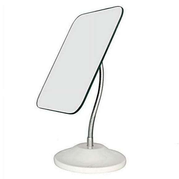 YEAKE Adjustable Flexible Gooseneck Makeup Mirror,360Rotation Folding Portable Desk Vanity Mirror with Stand Shower Shaving Cosmetic Mirror, Square