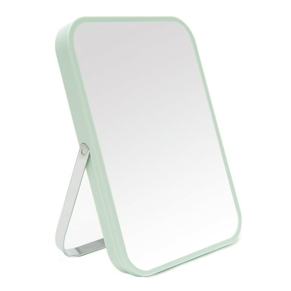 YEAKE Table Desk Makeup Mirror,8-Inch Portable Mirror with Metal Stand 90°Adjustable Rotation (Green)