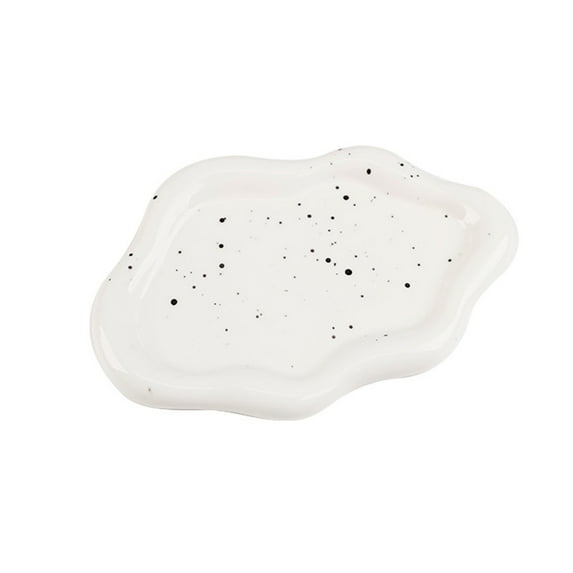 YEAUEME Ceramic Jewelry Tray Trinket Dish Cloud Design Vanity Key Holder for Women Ring Holder Dish Silver Plate Bowl Room Decor Aesthetic Birthday Gift