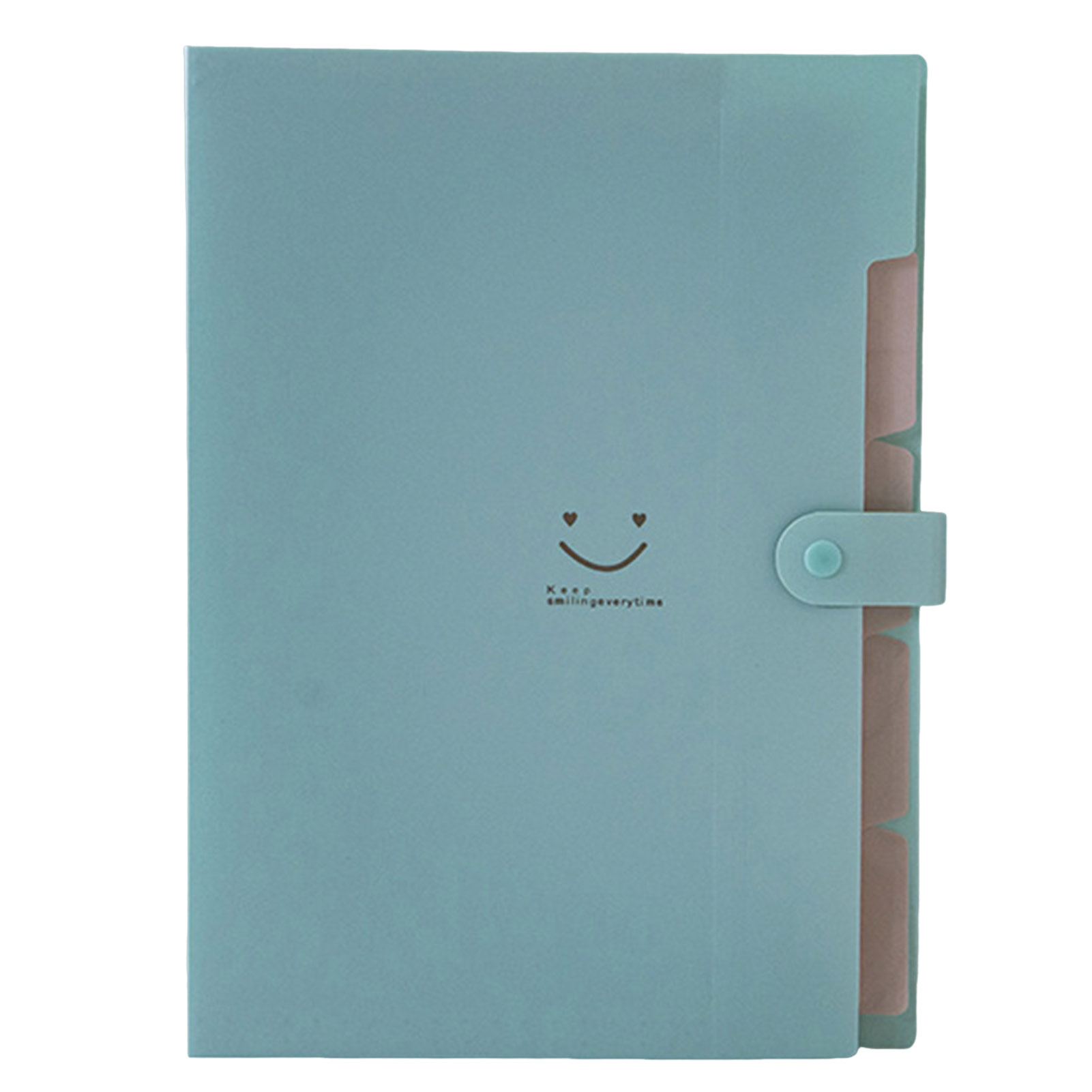 Snap Closure File YEAUEME Smile Face Design File Organizer A4 Size Document Filing Folder ...
