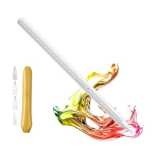 YEBOS STYLUS PENCIL FOR APPLE IPAD – LONGEST BATTERY LIFE 5X - WHITE