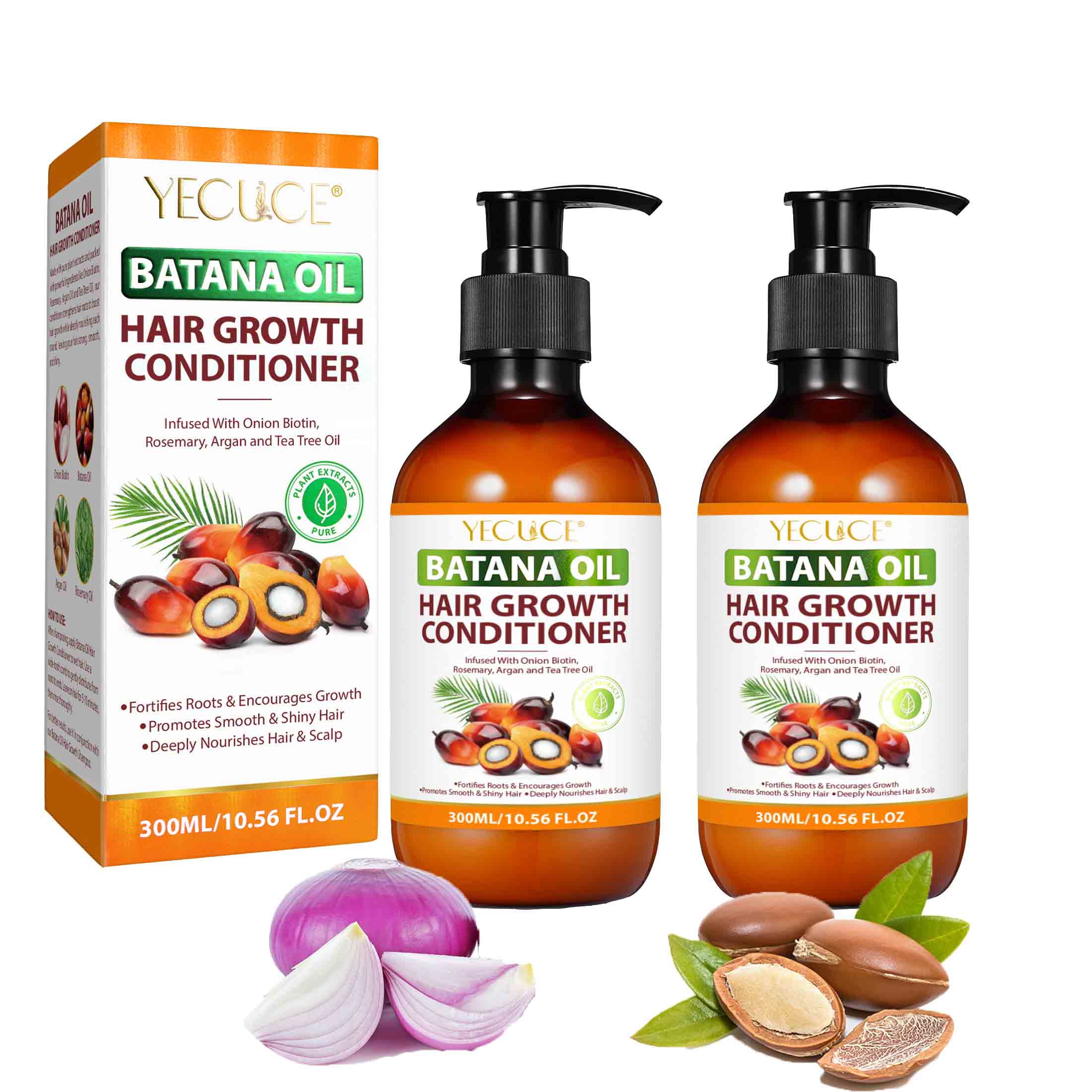 YECUCE 2-Pack Batana Oil Conditioner for Men and Women Daily Hair Care, For Curly Hair & Straight Hair