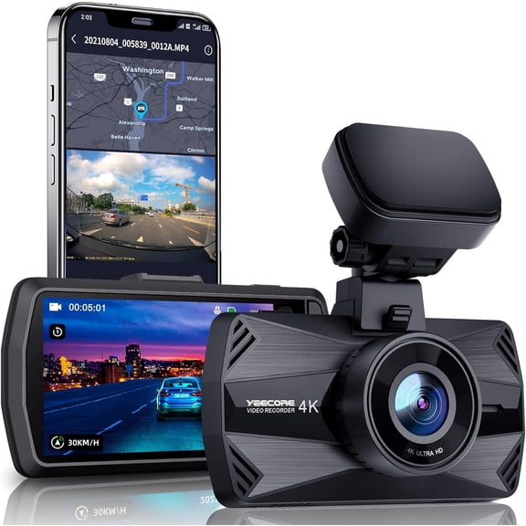 YEECORE D21 Dash Cam 4K, Night Vision Dash Camera for Cars, Built-in 5G WiFi GPS Dash Camera, 157°Wide Angle Car Dash cam, WDR, Dash cam with App, Accident Record, Parking Mode, 512GB Max
