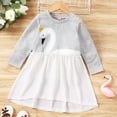 thumbnail image 1 of YEEDISON Baby Dress Children's Dress Autumn and Winter Girl's Dress Cotton Swan Embroidery Princess Party Girl Dress for 18M-6Y, 1 of 4