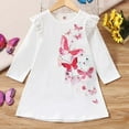 thumbnail image 1 of YEEDISON Baby Dress Children's Dress Autumn and Winter Girls Dress Cotton Lace Butterfly Pretty Party Girl Dress for 18M-6Y, 1 of 4