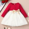 thumbnail image 1 of YEEDISON Baby Dress Children's Dress Autumn and Winter Girls Dress Cotton Princess Style Bowknot Mesh Girls Dress for 18M-3Y, 1 of 4