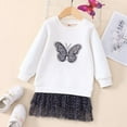 thumbnail image 1 of YEEDISON Children's Dress Autumn and Winter Girls' Dress Cotton Long Sleeve Butterfly Embroidery Leopard Mesh Dress for 18M-6Y, 1 of 4