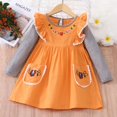 thumbnail image 1 of YEEDISON Children's Dress Autumn and Winter Girls' Dress Cotton Long Sleeve Flower Embroidery Lace Pocket Dress for 18M-6Y, 1 of 4