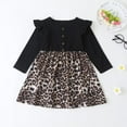 thumbnail image 1 of YEEDISON New Kids Dresses for Girl Sweet Cotton Flying Leopard Long Sleeve Button Print Dress Baby Girl Clothes 2-6Y, 1 of 5