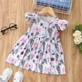thumbnail image 1 of YEEDISON Summer Baby Girl Dress Newborn Baby Dress Cotton Conch Starfish Print Flying Sleeve Girls Dresses Casual Baby Clothes 0-18M, 1 of 5