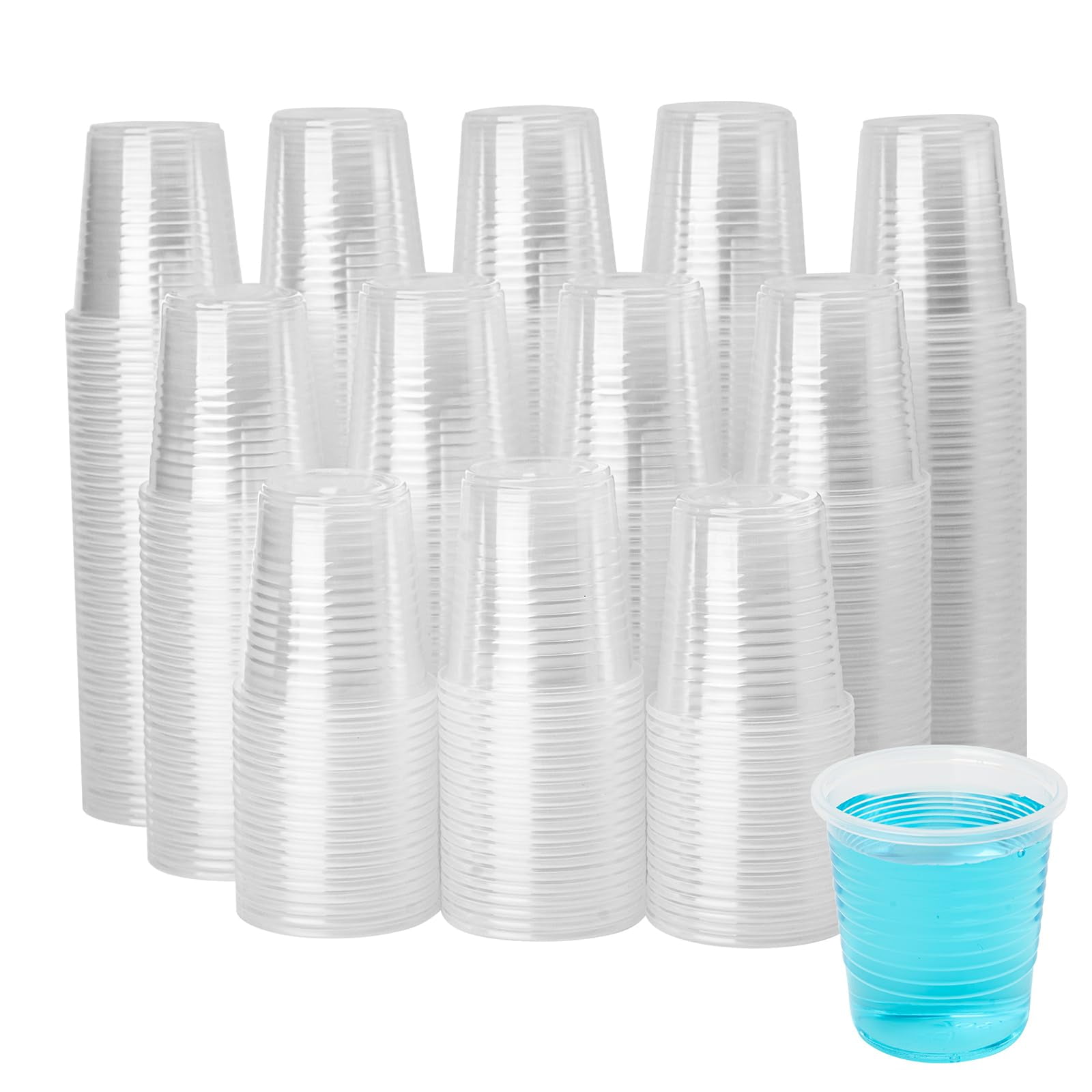 YEEHAW 3 oz Disposable Plastic Cups, 500 Pack, BPAFree, Clear